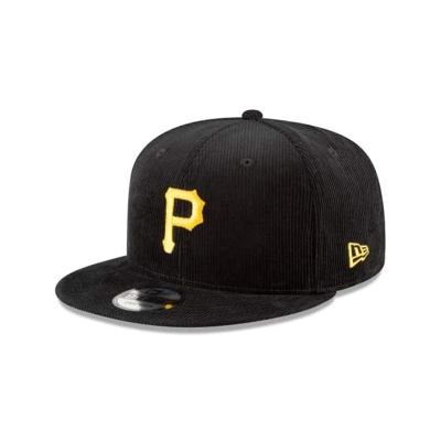 Black Pittsburgh Pirates Hat - New Era MLB Corduroy 9FIFTY Snapback Caps USA0469378